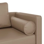 vidaXL Fotoliu șezlong cu perne, cappuccino, piele ecologică vidaXL Fotoliu șezlong cu perne, cappuccino, piele ecologică
