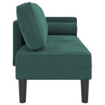 vidaXL Fotoliu șezlong cu perne, verde închis, catifea vidaXL Fotoliu șezlong cu perne, verde închis, catifea