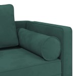 vidaXL Fotoliu șezlong cu perne, verde închis, catifea vidaXL Fotoliu șezlong cu perne, verde închis, catifea