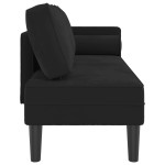 vidaXL Fotoliu șezlong cu perne, negru, catifea vidaXL Fotoliu șezlong cu perne, negru, catifea