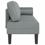 vidaXL Șezlong cu perne, gri deschis, material textil vidaXL Șezlong cu perne, gri deschis, material textil