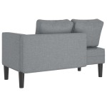 vidaXL Șezlong cu perne, gri deschis, material textil vidaXL Șezlong cu perne, gri deschis, material textil
