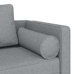 vidaXL Șezlong cu perne, gri deschis, material textil vidaXL Șezlong cu perne, gri deschis, material textil