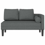 vidaXL Șezlong cu perne, gri închis, material textil vidaXL Șezlong cu perne, gri închis, material textil