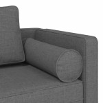 vidaXL Șezlong cu perne, gri închis, material textil vidaXL Șezlong cu perne, gri închis, material textil