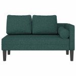 vidaXL Șezlong cu perne, verde închis, material textil vidaXL Șezlong cu perne, verde închis, material textil