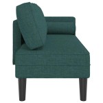 vidaXL Șezlong cu perne, verde închis, material textil vidaXL Șezlong cu perne, verde închis, material textil