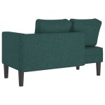 vidaXL Șezlong cu perne, verde închis, material textil vidaXL Șezlong cu perne, verde închis, material textil