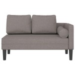 vidaXL Șezlong cu perne, gri taupe, material textil vidaXL Șezlong cu perne, gri taupe, material textil
