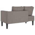 vidaXL Șezlong cu perne, gri taupe, material textil vidaXL Șezlong cu perne, gri taupe, material textil