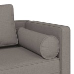 vidaXL Șezlong cu perne, gri taupe, material textil vidaXL Șezlong cu perne, gri taupe, material textil
