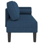 vidaXL Șezlong cu perne, albastru, material textil vidaXL Șezlong cu perne, albastru, material textil