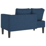 vidaXL Șezlong cu perne, albastru, material textil vidaXL Șezlong cu perne, albastru, material textil