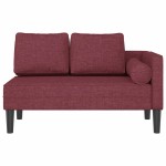 vidaXL Fotoliu șezlong cu perne, roșu vin, material textil vidaXL Fotoliu șezlong cu perne, roșu vin, material textil