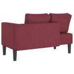 vidaXL Fotoliu șezlong cu perne, roșu vin, material textil vidaXL Fotoliu șezlong cu perne, roșu vin, material textil