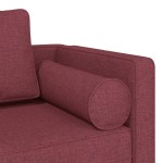 vidaXL Fotoliu șezlong cu perne, roșu vin, material textil vidaXL Fotoliu șezlong cu perne, roșu vin, material textil