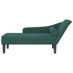 vidaXL Fotoliu șezlong cu perne, verde închis, catifea vidaXL Fotoliu șezlong cu perne, verde închis, catifea