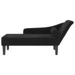 vidaXL Fotoliu șezlong cu perne, negru, catifea vidaXL Fotoliu șezlong cu perne, negru, catifea