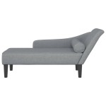vidaXL Șezlong cu perne, gri deschis, material textil vidaXL Șezlong cu perne, gri deschis, material textil