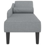 vidaXL Șezlong cu perne, gri deschis, material textil vidaXL Șezlong cu perne, gri deschis, material textil