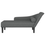 vidaXL Șezlong cu perne, gri închis, material textil vidaXL Șezlong cu perne, gri închis, material textil