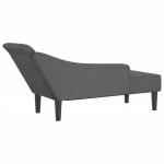 vidaXL Șezlong cu perne, gri închis, material textil vidaXL Șezlong cu perne, gri închis, material textil