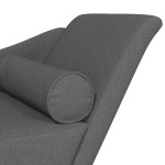 vidaXL Șezlong cu perne, gri închis, material textil vidaXL Șezlong cu perne, gri închis, material textil