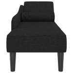 vidaXL Șezlong cu perne, negru, material textil vidaXL Șezlong cu perne, negru, material textil