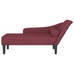 vidaXL Fotoliu șezlong cu perne, roșu vin, material textil vidaXL Fotoliu șezlong cu perne, roșu vin, material textil