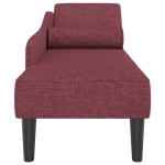 vidaXL Fotoliu șezlong cu perne, roșu vin, material textil vidaXL Fotoliu șezlong cu perne, roșu vin, material textil