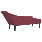vidaXL Fotoliu șezlong cu perne, roșu vin, material textil vidaXL Fotoliu șezlong cu perne, roșu vin, material textil