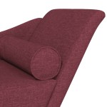 vidaXL Fotoliu șezlong cu perne, roșu vin, material textil vidaXL Fotoliu șezlong cu perne, roșu vin, material textil