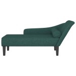 vidaXL Șezlong cu perne, verde închis, material textil vidaXL Șezlong cu perne, verde închis, material textil
