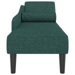 vidaXL Șezlong cu perne, verde închis, material textil vidaXL Șezlong cu perne, verde închis, material textil