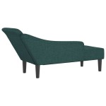vidaXL Șezlong cu perne, verde închis, material textil vidaXL Șezlong cu perne, verde închis, material textil
