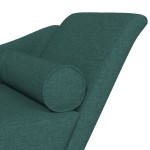 vidaXL Șezlong cu perne, verde închis, material textil vidaXL Șezlong cu perne, verde închis, material textil