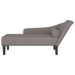 vidaXL Șezlong cu perne, gri taupe, material textil vidaXL Șezlong cu perne, gri taupe, material textil