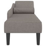 vidaXL Șezlong cu perne, gri taupe, material textil vidaXL Șezlong cu perne, gri taupe, material textil