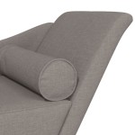 vidaXL Șezlong cu perne, gri taupe, material textil vidaXL Șezlong cu perne, gri taupe, material textil