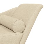 vidaXL Șezlong cu perne, crem, material textil vidaXL Șezlong cu perne, crem, material textil