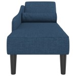 vidaXL Șezlong cu perne, albastru, material textil vidaXL Șezlong cu perne, albastru, material textil