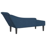 vidaXL Șezlong cu perne, albastru, material textil vidaXL Șezlong cu perne, albastru, material textil