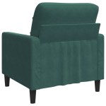 vidaXL Fotoliu canapea, verde închis, 60 cm, catifea