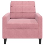 vidaXL Canapea de o persoană, Roz, 60 cm, catifea