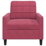 vidaXL Canapea de o persoană, roșu vin, 60 cm, catifea vidaXL Canapea de o persoană, roșu vin, 60 cm, catifea