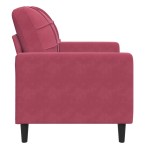 vidaXL Canapea de o persoană, roșu vin, 60 cm, catifea vidaXL Canapea de o persoană, roșu vin, 60 cm, catifea