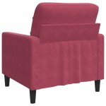 vidaXL Canapea de o persoană, roșu vin, 60 cm, catifea vidaXL Canapea de o persoană, roșu vin, 60 cm, catifea