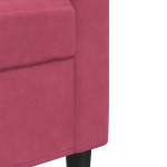 vidaXL Canapea de o persoană, roșu vin, 60 cm, catifea vidaXL Canapea de o persoană, roșu vin, 60 cm, catifea