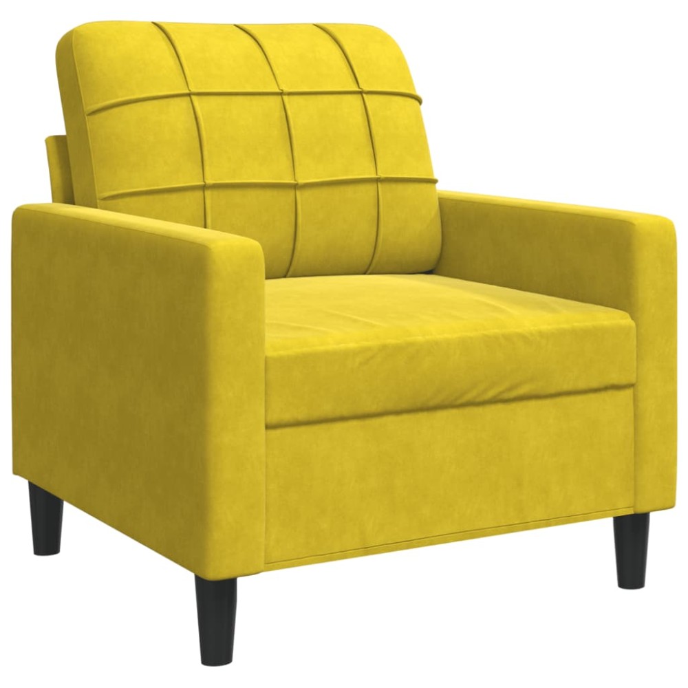 vidaXL Canapea de o persoană, galben, 60 cm, catifea