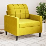 vidaXL Canapea de o persoană, galben, 60 cm, catifea vidaXL Canapea de o persoană, galben, 60 cm, catifea